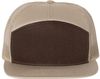 Am image of a Custom Richardson Seven Panel Trucker Cap in Brown/Khaki!