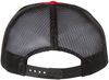 Am image of a Custom Richardson Seven Panel Trucker Cap in Red/Black!