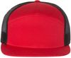Am image of a Custom Richardson Seven Panel Trucker Cap in Red/Black!