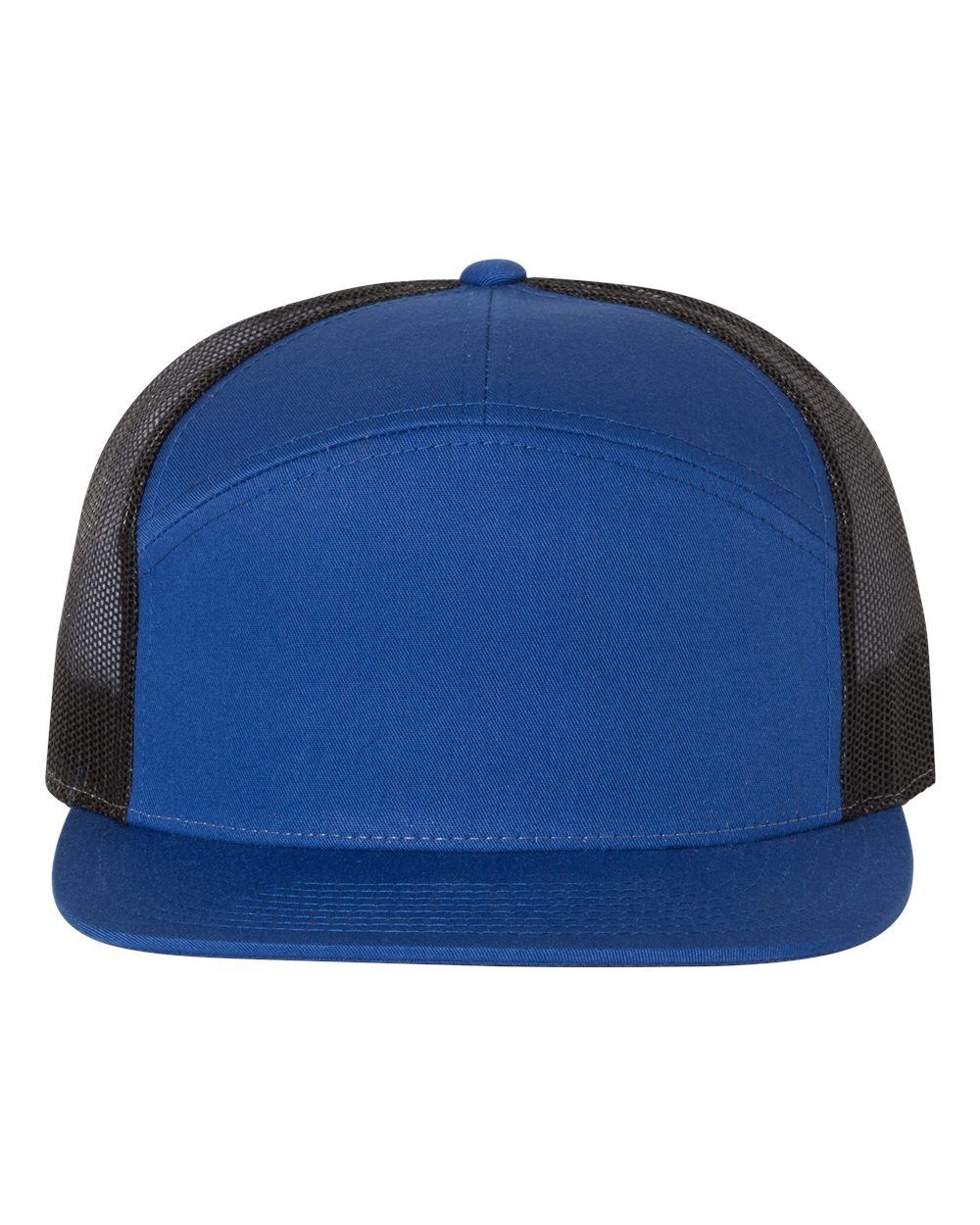 Richardson Seven Panel Trucker Cap in Royal/Black