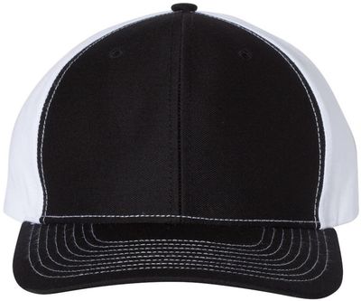 Am image of a Custom Richardson Twill Back Trucker Cap in Black/White!