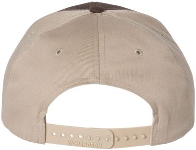 Am image of a Custom Richardson Twill Back Trucker Cap in Brown/Khaki!