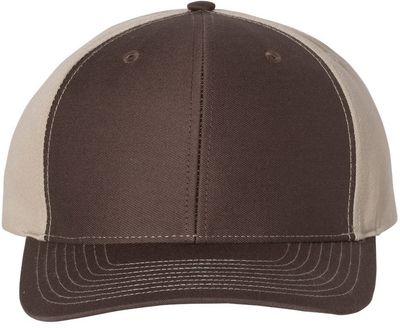 Am image of a Custom Richardson Twill Back Trucker Cap in Brown/Khaki!