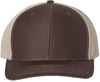 Am image of a Custom Richardson Twill Back Trucker Cap in Brown/Khaki!