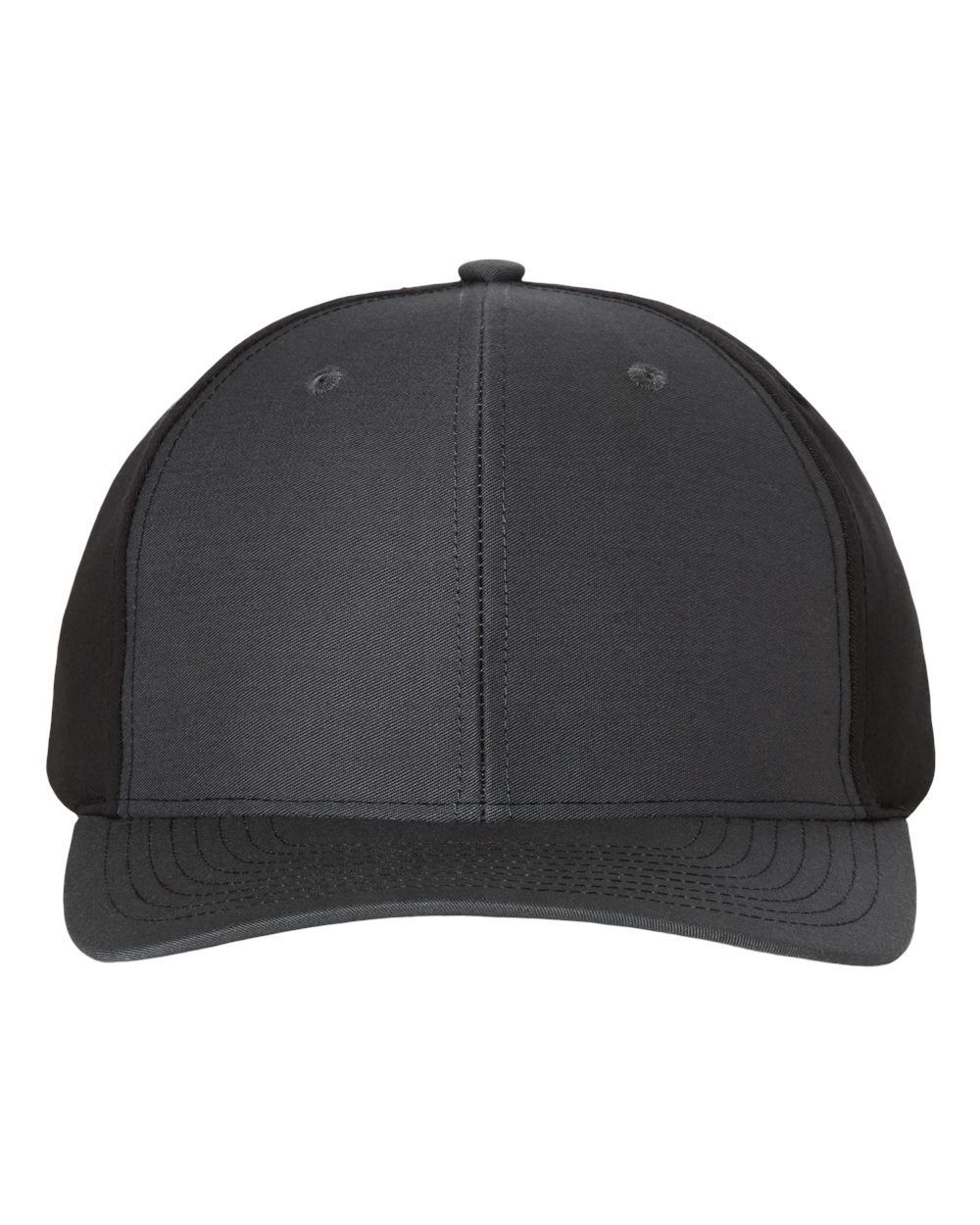 Richardson Twill Back Trucker Cap in Charcoal/Black