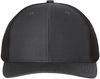 An image of a Custom Richardson Twill Back Trucker Cap in Charcoal/Black!