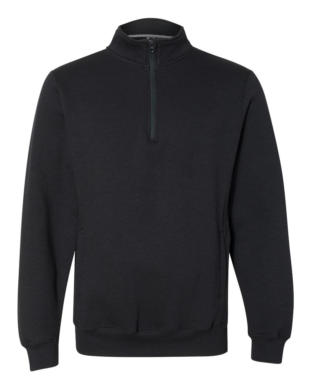 Russell Athletic Dri Power Fleece Quarter Zip Pullover in Black
