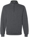 Am image of a Custom Russell Athletic Dri Power Fleece Quarter Zip Pullover in Black Heather!