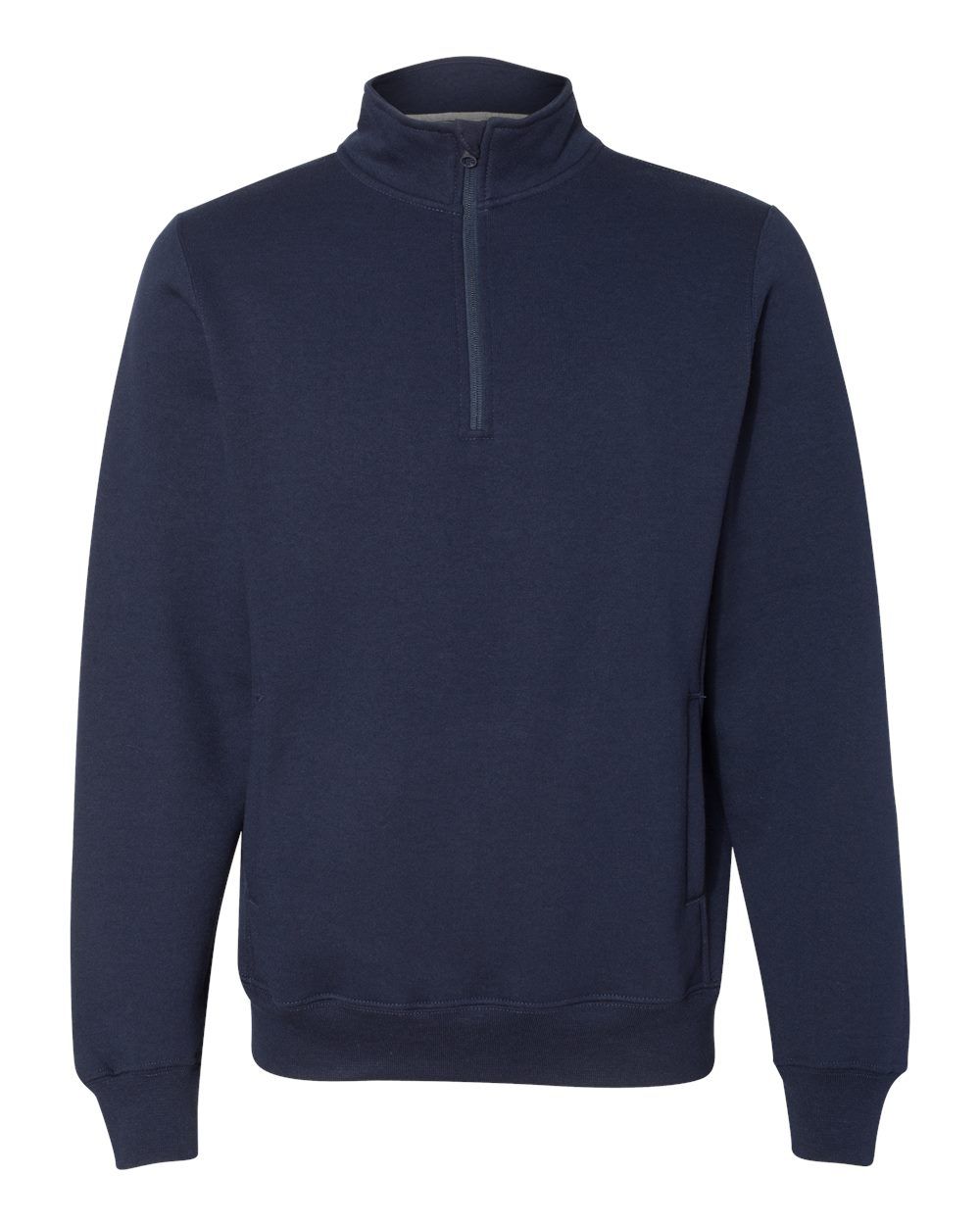 Russell Athletic Dri Power Fleece Quarter Zip Pullover in J.Navy