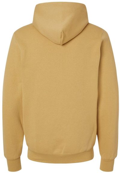 Am image of a Custom Russell Athletic Dri Power Fleece Hoodie in Almond!