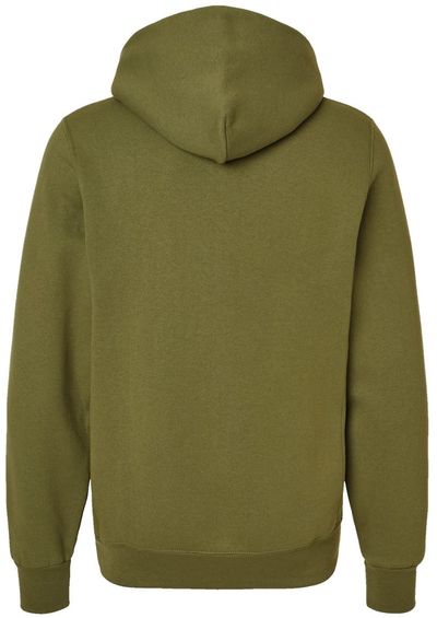 Am image of a Custom Russell Athletic Dri Power Fleece Hoodie in Green Moss!