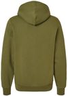 Am image of a Custom Russell Athletic Dri Power Fleece Hoodie in Green Moss!