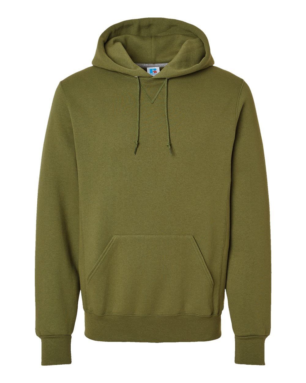 Russell Athletic Dri Power Fleece Hoodie in Green Moss