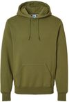 Am image of a Custom Russell Athletic Dri Power Fleece Hoodie in Green Moss!
