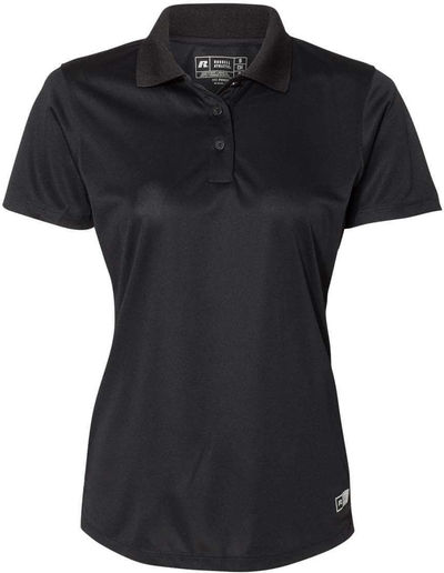 Am image of a Custom Russell Athletic Women's Essential Sport Shirt in Black!