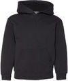 Am image of a Custom Youth Dri Power Hooded Pullover Sweatshirt in Black!