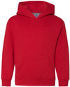 Am image of a Custom Youth Dri Power Hooded Pullover Sweatshirt in True Red!