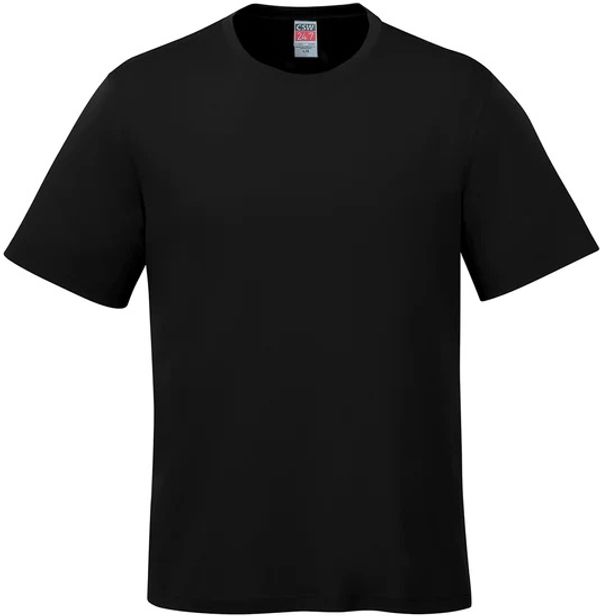 Am image of a Custom CSW Parkour Crewneck Ring Spun Combed Cotton Tee in Black!