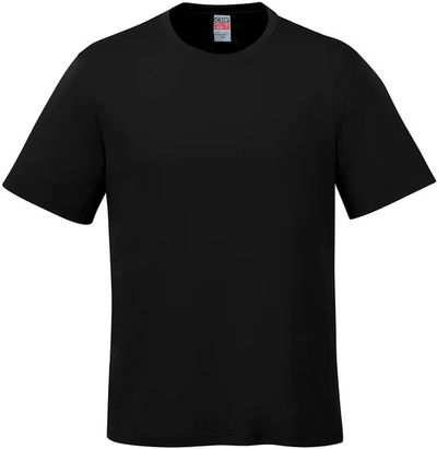 Am image of a Custom CSW Parkour Crewneck Ring Spun Combed Cotton Tee in Black!