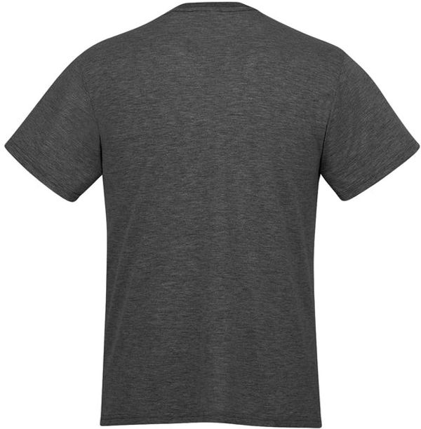 Am image of a Custom CSW Parkour Crewneck Ring Spun Combed Cotton Tee in Charcoal Heather!