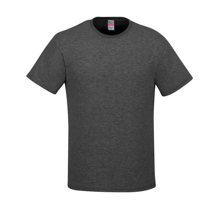 CSW Parkour Crewneck Ring Spun Combed Cotton Tee in Charcoal Heather