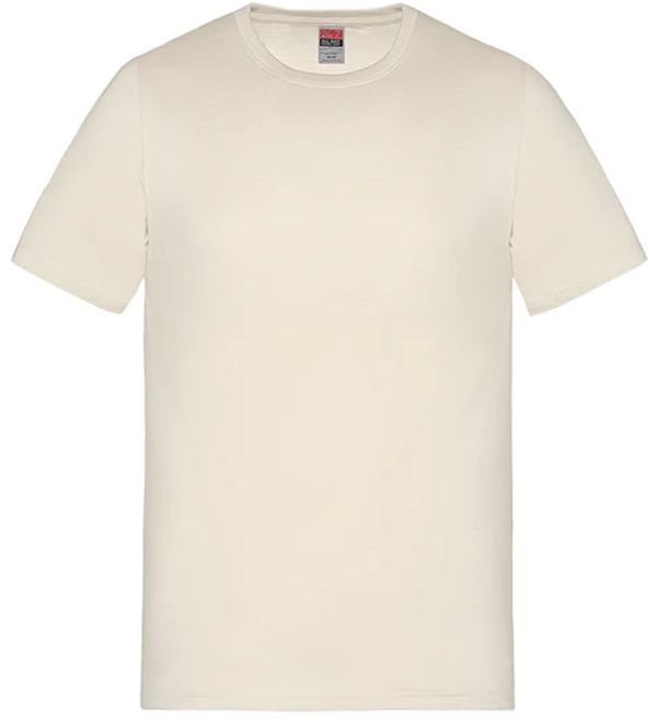 Am image of a Custom CSW Parkour Crewneck Ring Spun Combed Cotton Tee in Ivory!