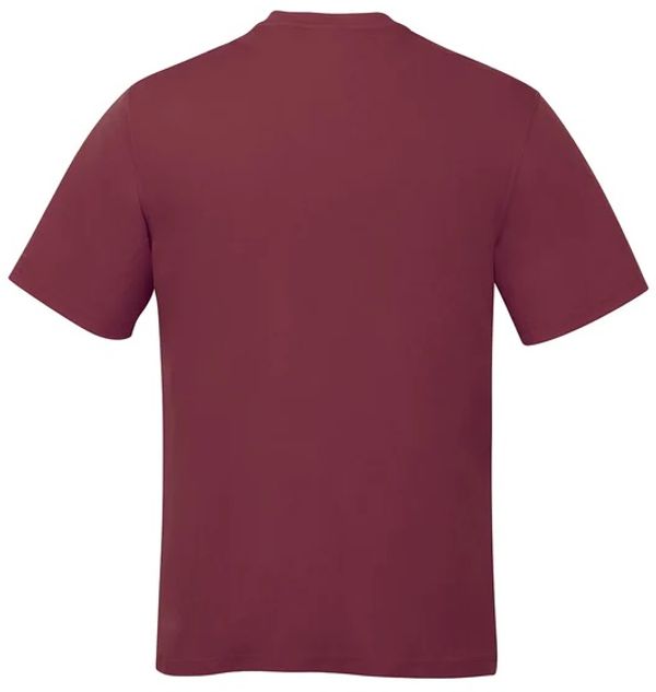 Am image of a Custom CSW Parkour Crewneck Ring Spun Combed Cotton Tee in Maroon!