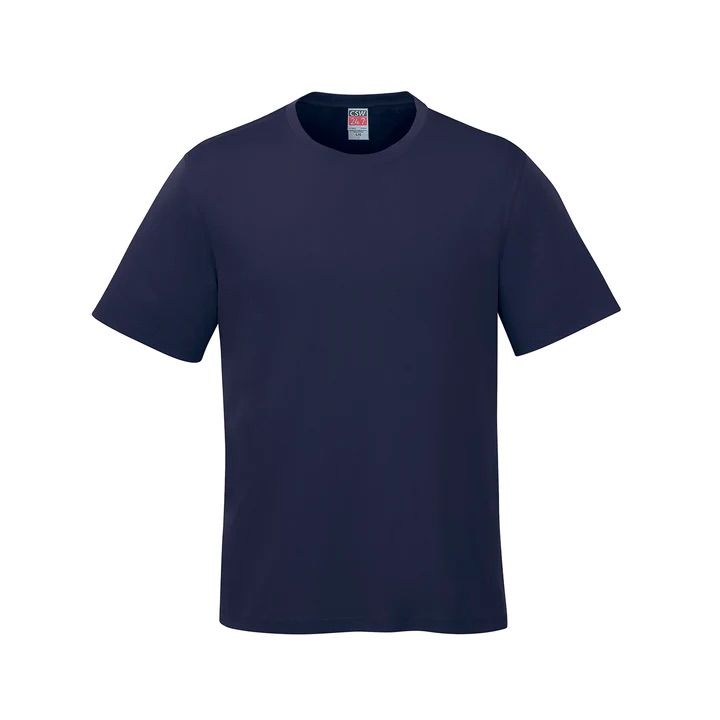 CSW Parkour Crewneck Ring Spun Combed Cotton Tee in Navy
