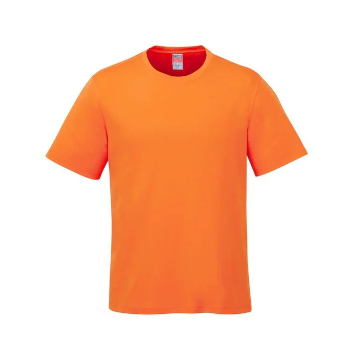 CSW Parkour Crewneck Ring Spun Combed Cotton Tee in Orange