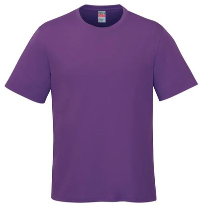 Am image of a Custom CSW Parkour Crewneck Ring Spun Combed Cotton Tee in Purple!