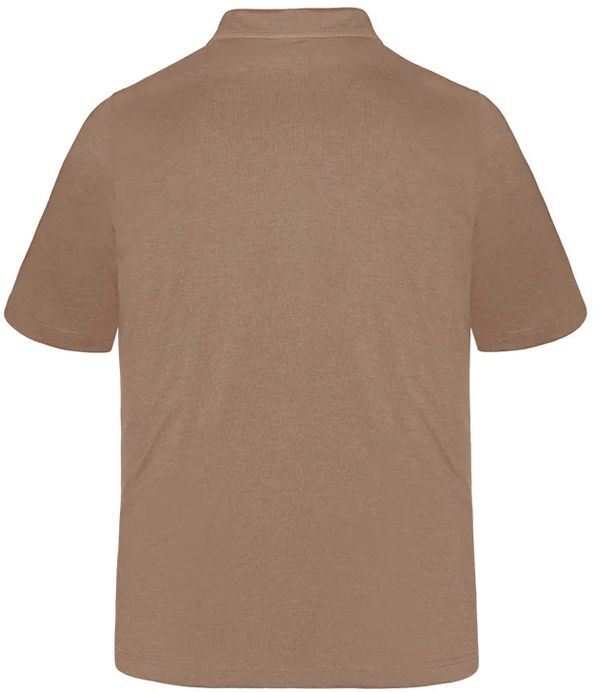 Am image of a Custom Muskoka Trail Garment Co Fairway Mens Poly Cotton Polo Shirt in Melange Taupe!