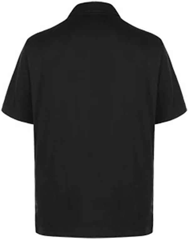 Am image of a Custom Muskoka Trail Garment Co Fairway Mens Poly Cotton Polo Shirt in Black!