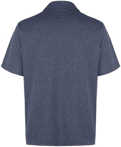 Am image of a Custom Muskoka Trail Garment Co Fairway Mens Poly Cotton Polo Shirt in Melange Navy!