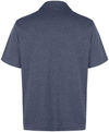 Am image of a Custom Muskoka Trail Garment Co Fairway Mens Poly Cotton Polo Shirt in Melange Navy!