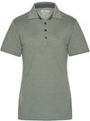 Am image of a Custom Muskoka Trail Garment Co Fairway Ladies Poly Cotton Polo Shirt in Melange Fatigue Green!