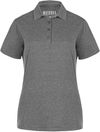 Am image of a Custom Muskoka Trail Garment Co Fairway Ladies Poly Cotton Polo Shirt in Melange Charcoal!