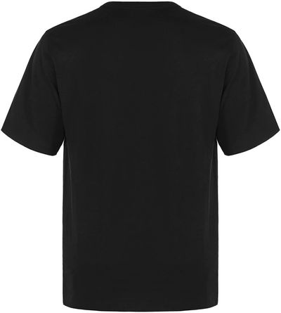 Am image of a Custom Muskoka Trail Garment Co Liberty Mens Cotton Poly Crew Neck Tee in Black!
