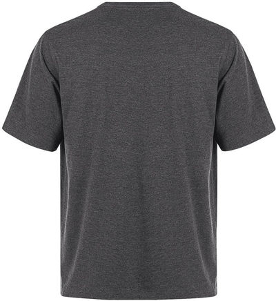 Am image of a Custom Muskoka Trail Garment Co Liberty Mens Cotton Poly Crew Neck Tee in Melange Charcoal!