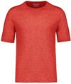 Am image of a Custom Muskoka Trail Garment Co Liberty Mens Cotton Poly Crew Neck Tee in Melange Crimson!