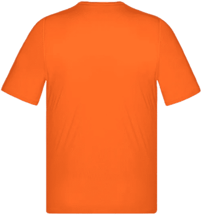 Am image of a Custom CX2 Coast Adult Performance Crewneck T Shirt in Intense Orange!