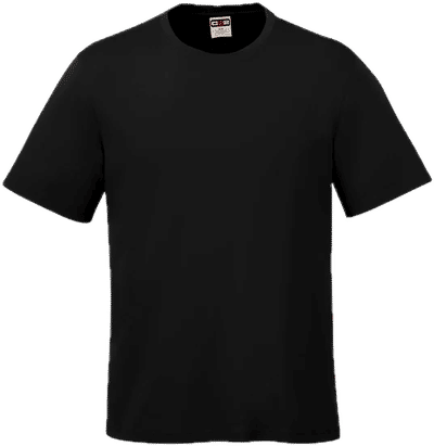 Am image of a Custom CX2 Coast Adult Performance Crewneck T Shirt in Black!