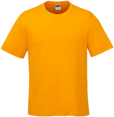 Am image of a Custom CX2 Coast Adult Performance Crewneck T Shirt in Gold!