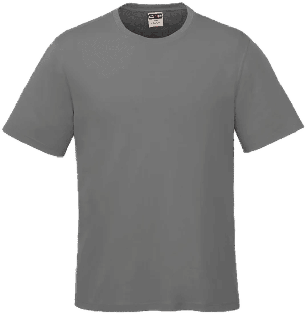 Am image of a Custom CX2 Coast Adult Performance Crewneck T Shirt in Grey!