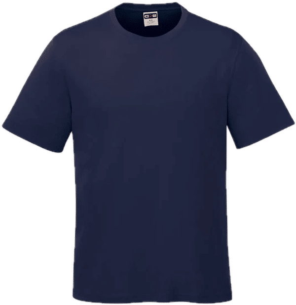 Am image of a Custom CX2 Coast Adult Performance Crewneck T Shirt in Navy!