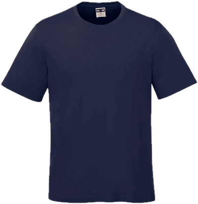 Am image of a Custom CX2 Coast Adult Performance Crewneck T Shirt in Navy!