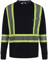 Am image of a Custom CX2 Lookout Hi Vis Safety Long Sleeve Shirt in Black!