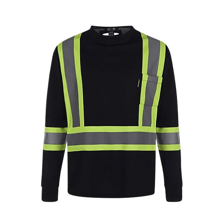 CX2 Lookout Hi Vis Safety Long Sleeve Shirt in Navy