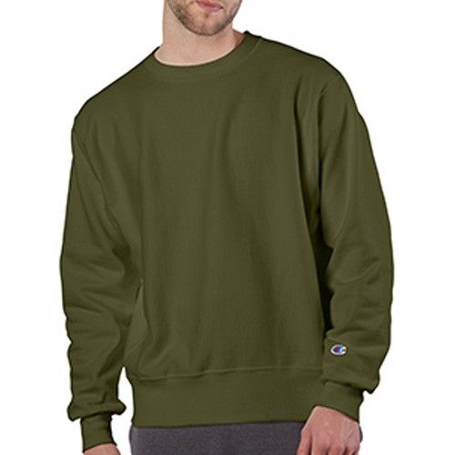Champion Adult Reverse Weave Fleece Crew in Fresh Olive