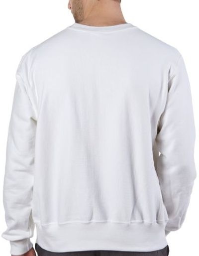 Am image of a Custom Champion Adult Reverse Weave Fleece Crew in White!