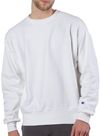 Am image of a Custom Champion Adult Reverse Weave Fleece Crew in White!